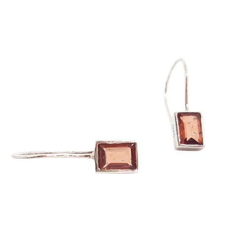 Square Spinel Drop earrings