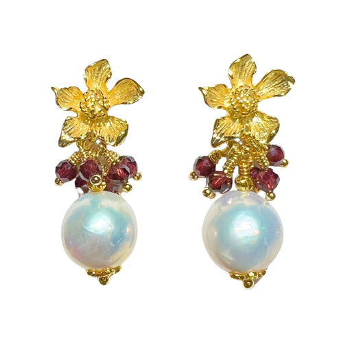 Flower Pearl Ear Drops