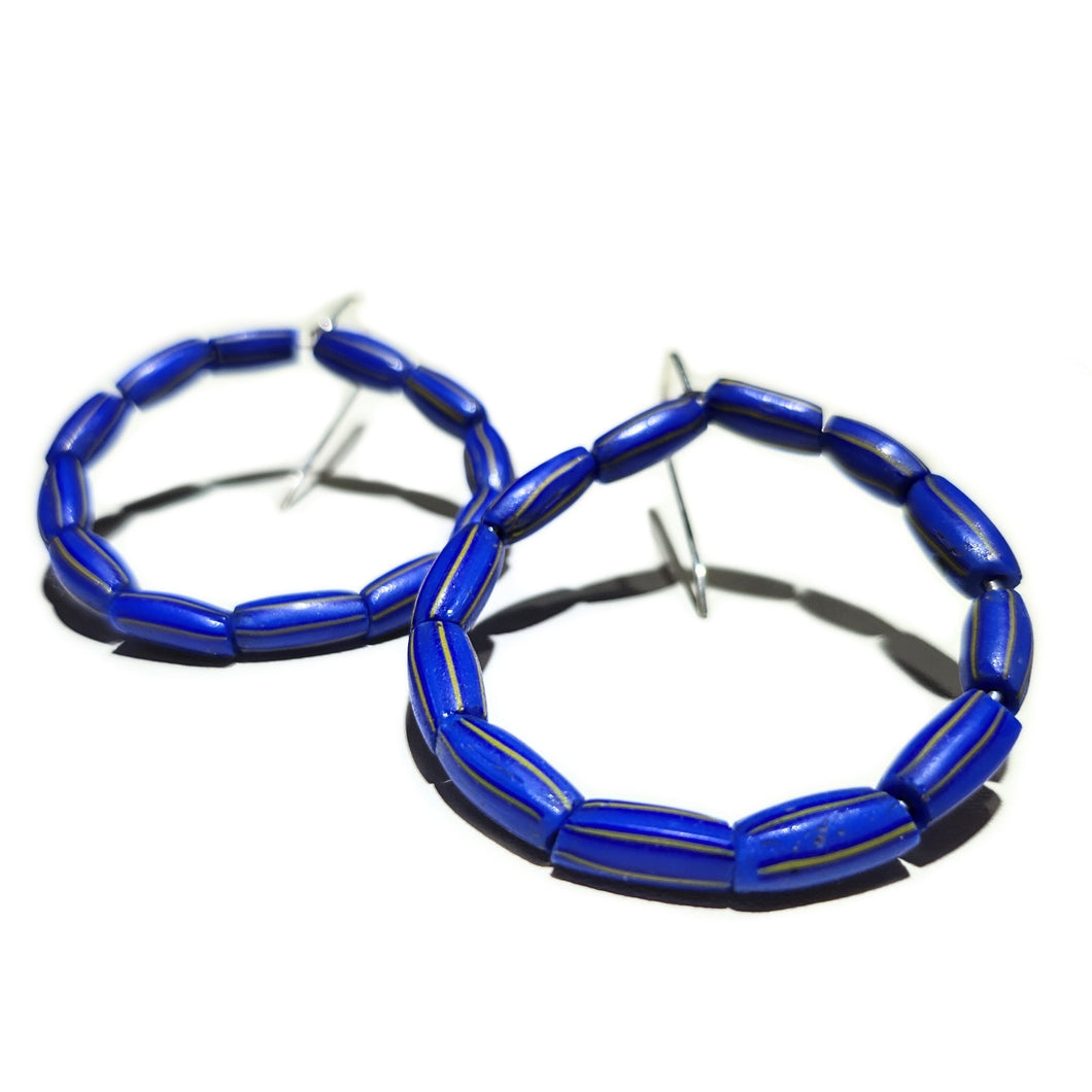 Vintage Glass Bead Hoops