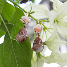 Load image into Gallery viewer, Carved Coral Rose Drops