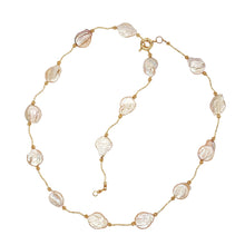 Load image into Gallery viewer, Baroque Pearls with Gold Bar Separator Tubes - 30 inch