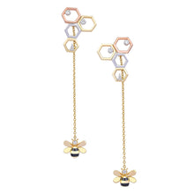 Load image into Gallery viewer, HoneyComb 3 Tone Earrings